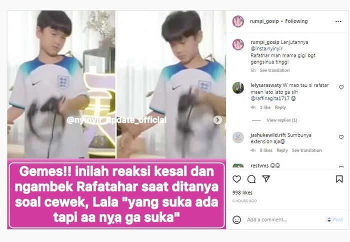 Rafathar kesal, Nagita Slavina ungkap sifat asli putranya.