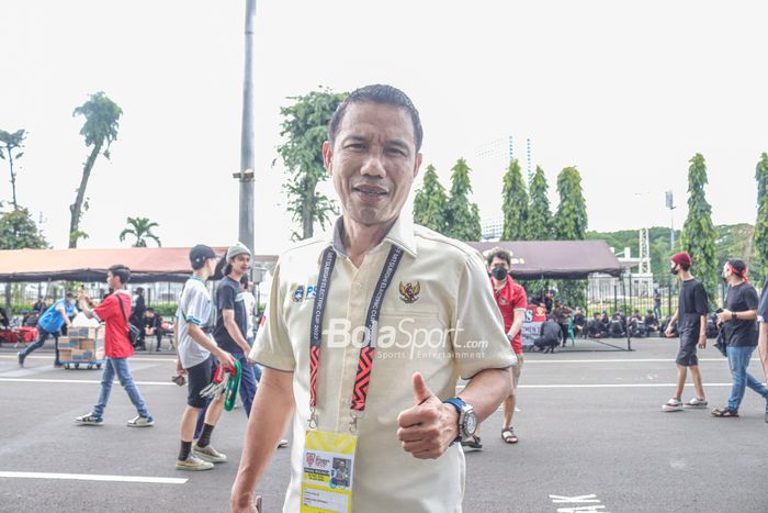 Sekretaris Jendral PSSI, Yunus Nusi, saat ditemui awak media di Stadion Gelora Bung Karno, Senayan, Jakarta, 29 Desember 2022.