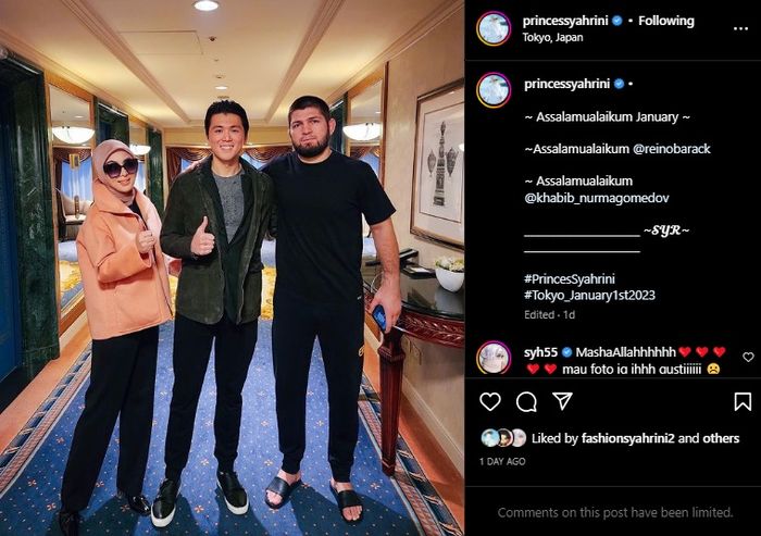 Syahrini bersama Khabib Numagomedov