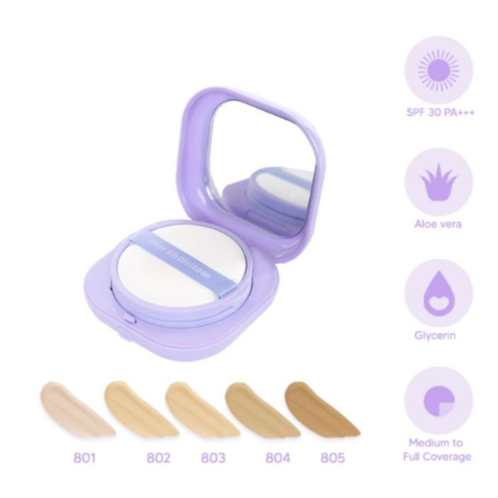 Rekomendasi cushion SPF: Marshwillow Pretty Me BB Cushion.
