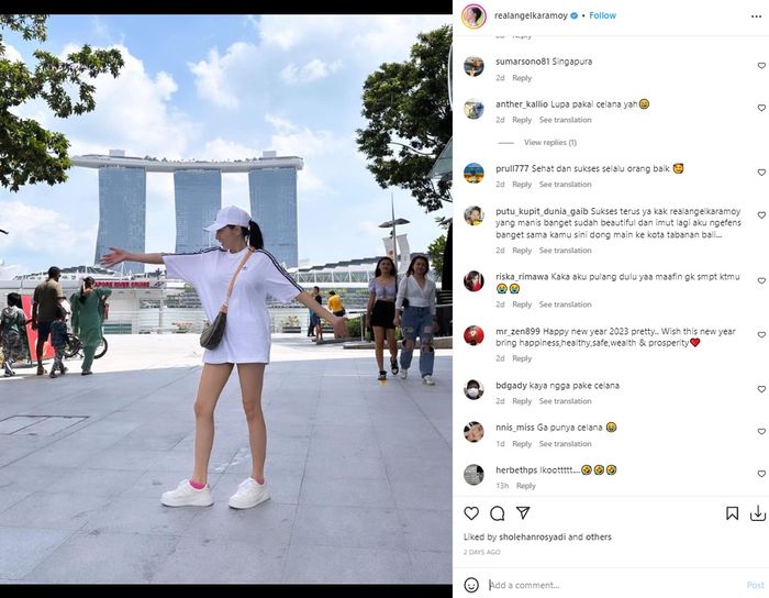 Komentar netizen dalam postingan Angel Karamoy