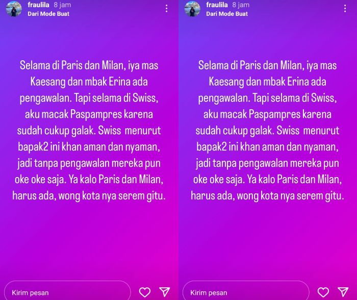 Potret bulan madu Kaesang dan Erina bersama rekannya
Instagram @olive1417