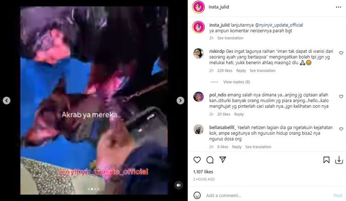Abidzar Al Ghifari dikritik gegara bawa anjing di acara peluncuran film Balada Si Roy
 
