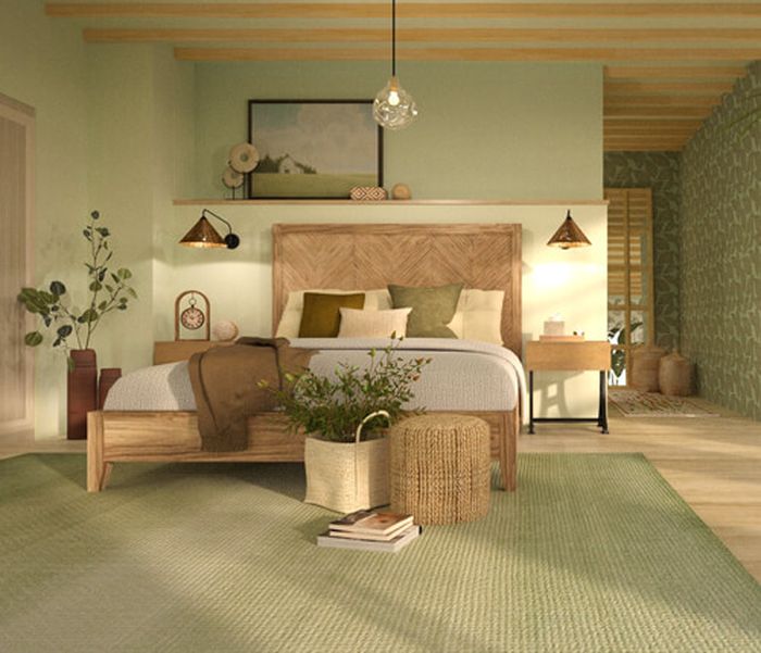 8 Cara Menghadirkan Warna Hijau Sage Green di Kamar tidur - Halaman 3