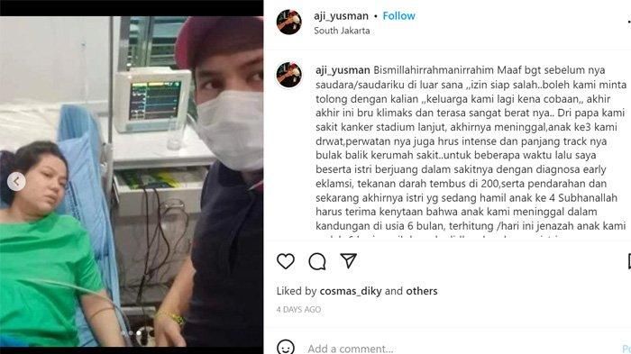 Aji Yusman galang donasi untuk operasi pengangkatan jenazah calon jabang bayi dari rahim istri.