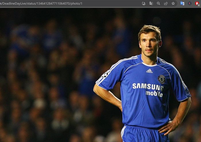Andriy Shevchenko saat berseragam Chelsea.