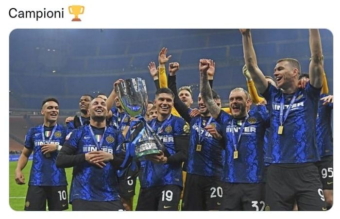 Inter Milan juara Piala Super Italia 2021 usai kalahkan Juventus di San Siro. Kini Inter menghadapi AC Milan pada Piala Super Italia 2022.