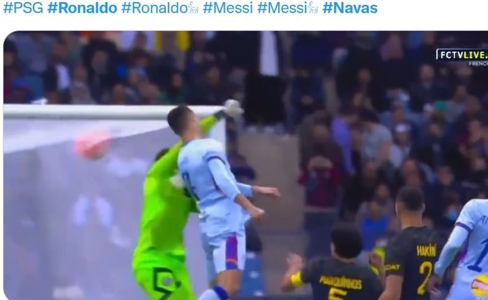 Duel Cristiano Ronaldo versus Keylor Navas dalam laga uji coba di Riyadh.