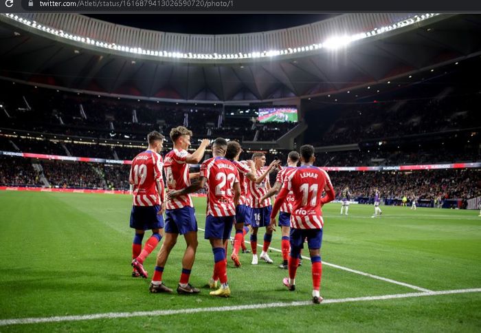 Atletico Madrid berhasil memetik kemenangan meyakinkan atas Real Valladolid di Liga Spanyol