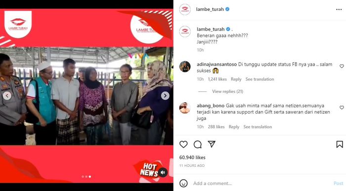 Sultan Akhyar meminta maaf dan berjanji akan hentikan konten ngemis online lansia mandi lumpur