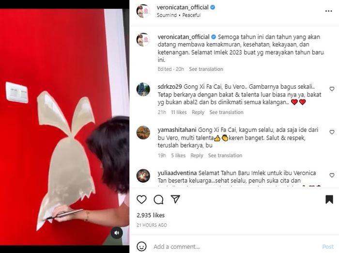 Unggahan Veronica Tan
