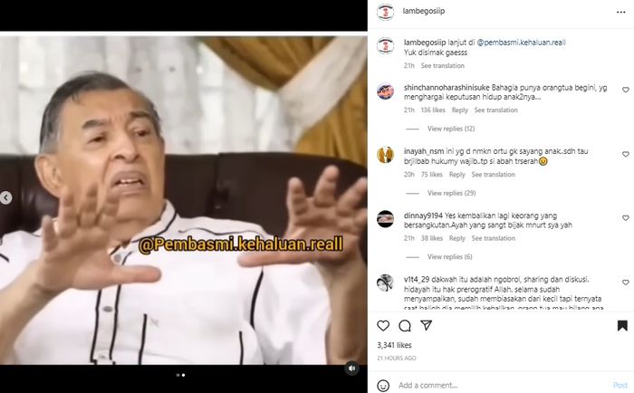 Ayah Najwa Shihab tanggapi soal sang putri yang belum pakai hijab.