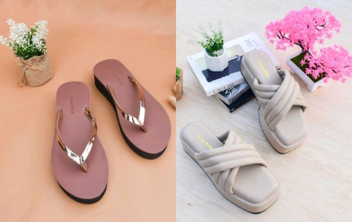 Sandal wedges murah shop
