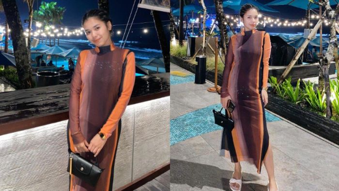Rena tampil modis dalam setiap kesempatan.