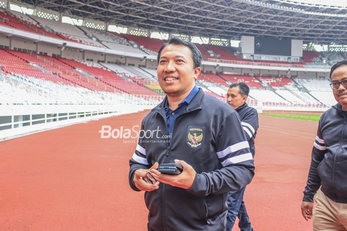 Ketua Komite Pemilihan, Amir Burhanuddin, saat ditemui di Stadion Gelora Bung Karno, Senayan, Jakarta, 31 Januari 2023.