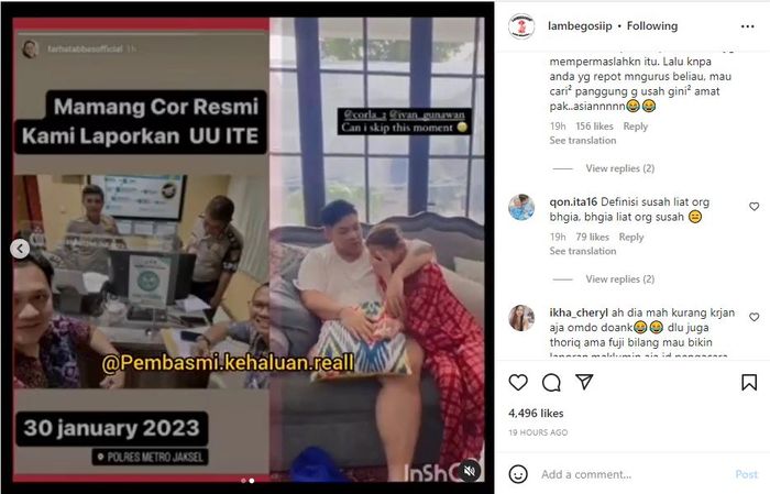 Ivan Gunawan terlihat menenangkan Bunda Corla