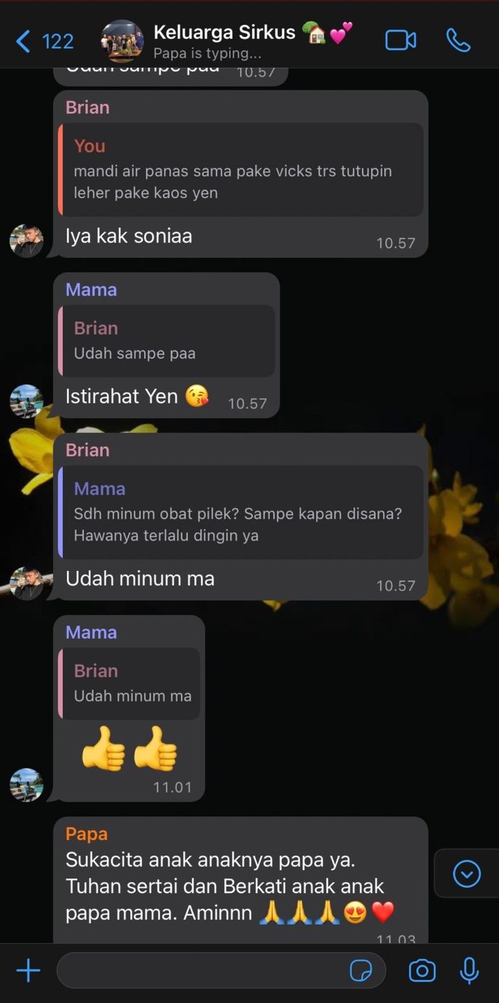 Si papa masih typing