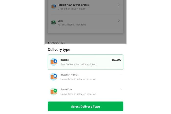Grab express same day bike 2025