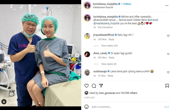 Unggahan Lucinta Luna