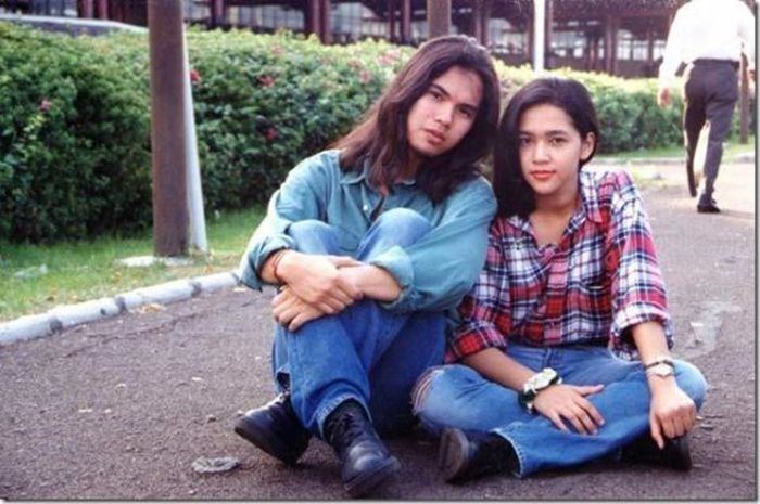 Ahmad Dhani dan Maia Estianty saat remaja