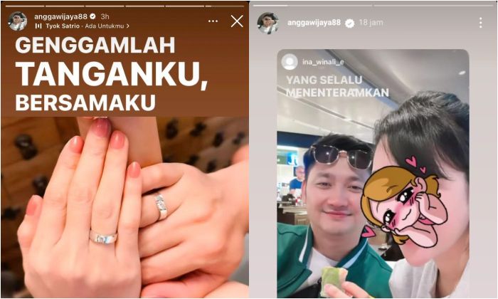 Unggahan Instagram Story Angga Wijaya