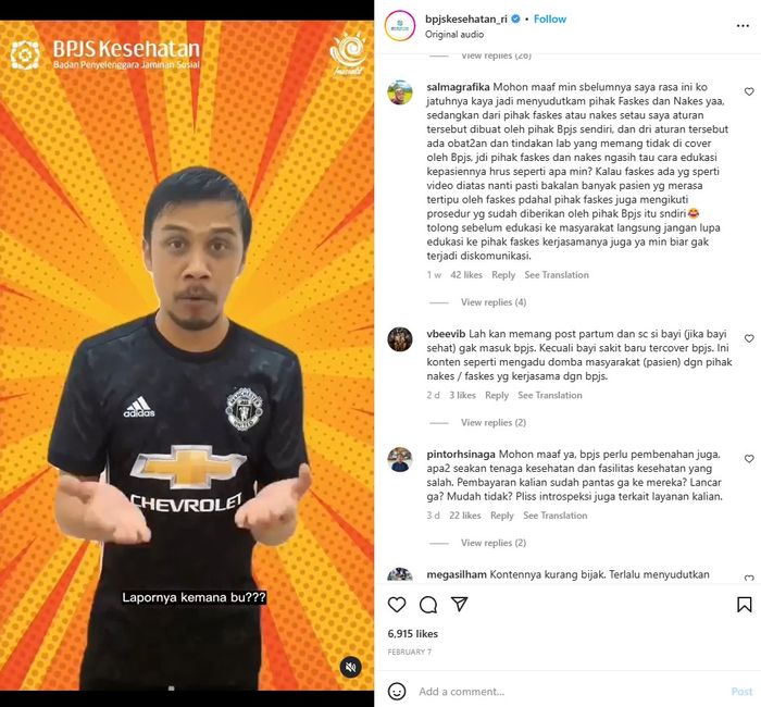 Postingan soal lapor untul pelayanan BPJS Kesehatan di faskes