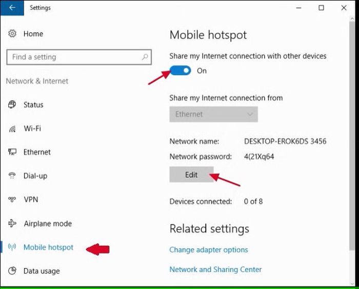 Cara mengaktifkan fitur hotspot wifi di laptop Windows.