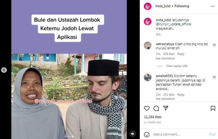 Bule Belgia yang menikahi sosok Ustazah di Lombok NTB