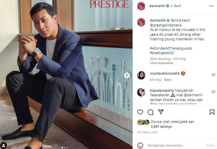 Darma Mangkuluhur masuk ke dalam 40 tokoh muda inspiratif
