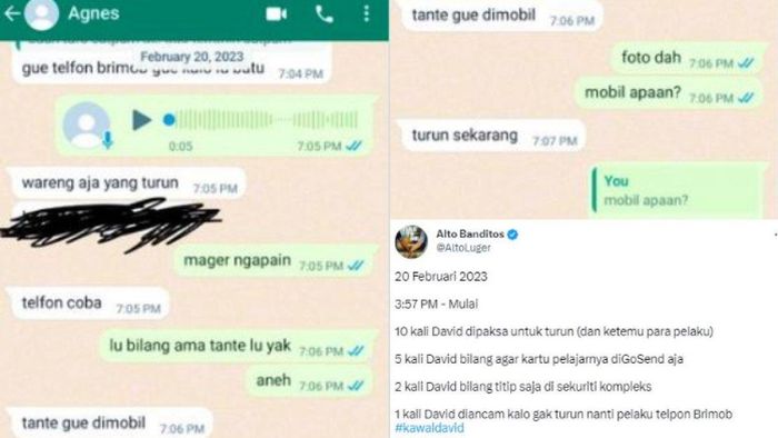 Chat ancaman diduga dari AGH paksa David
