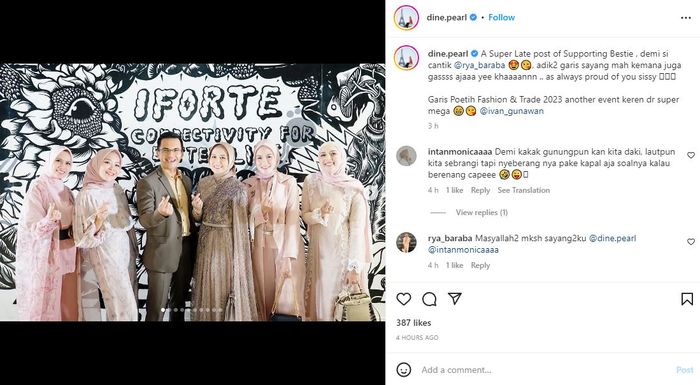 Kebersamaan Sahrul Gunawan dan Dine Mutiara Aziz