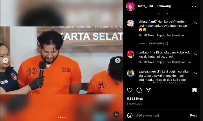 Ammar Zoni ditangkap polisi