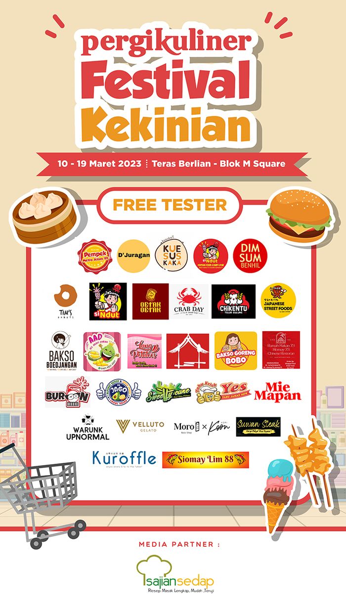 Bisa Dapat Free Tester Makanan Kekinian di Pergi Kuliner Festival