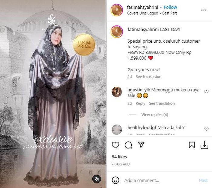 Harga mukena Syahrini yang sangat mahal