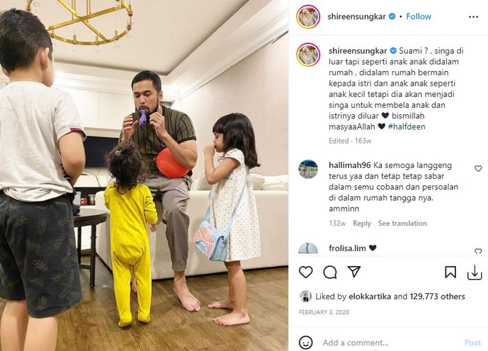 Postingan Shireen Sungkar