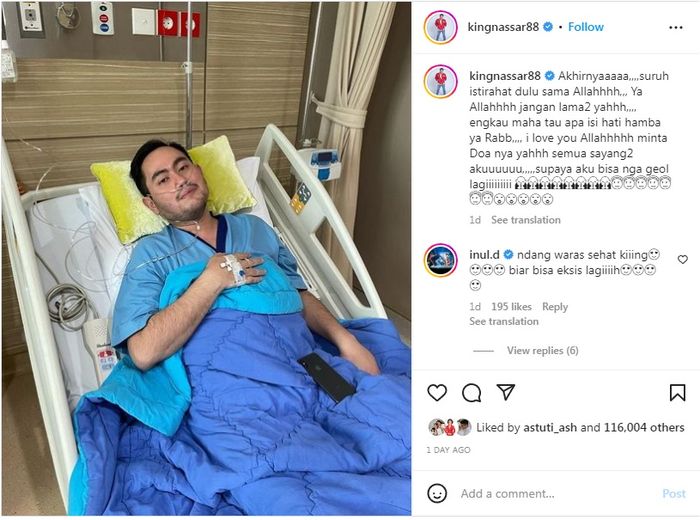 King Nassar terbaring lemah di rumah sakit