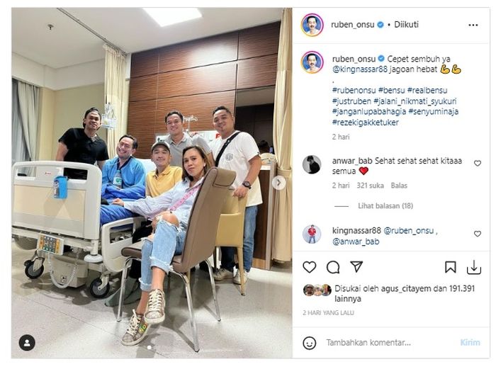 Ruben Onsu ungkap kondisi King Nassar.