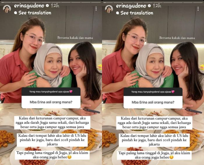 Postingan Erina Gudono, April 2023