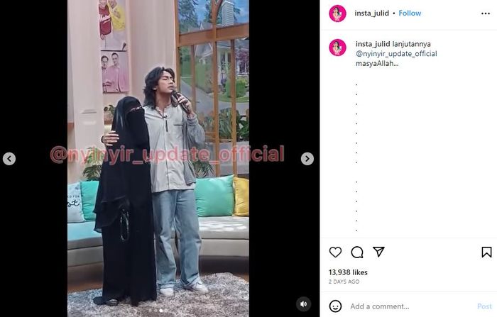 Abidzar dan Umi Pipik di acara televisi