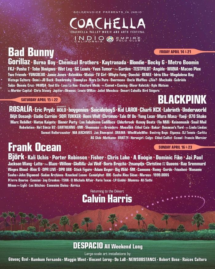 Headliner dan Lineup Coachella 2023, Makin Meriah dengan Beragam Musisi