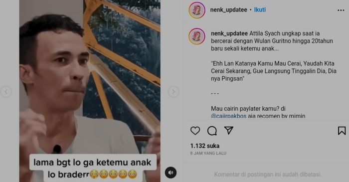 Attila Syach bongkar penyebab cerai dengan Wulan Guritno
