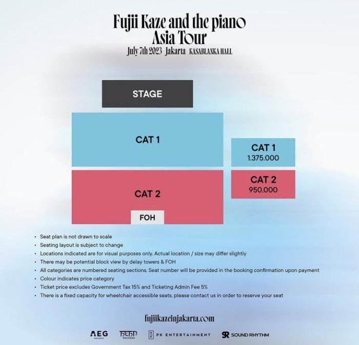 Harga Tiket Konser Fujii Kaze in Jakarta. Kazetarian Siap War