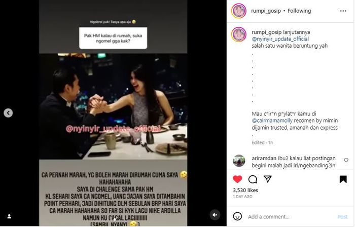 Sandra Dewi gagal menyelesaikan tantangan suaminya