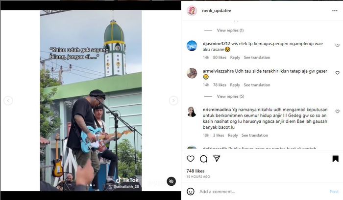 Aksi Virgoun saat di panggung