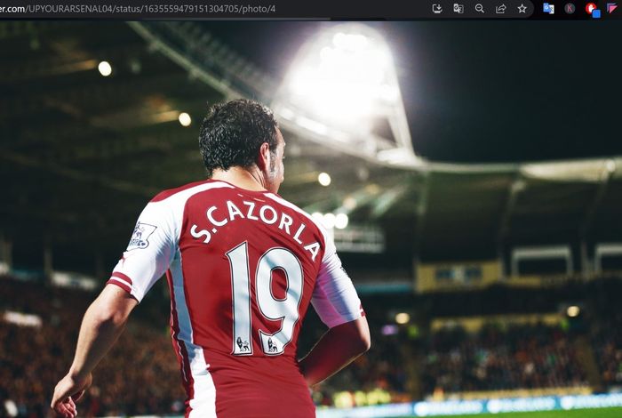 Mantan gelandang serang Arsenal, Santi Cazorla.