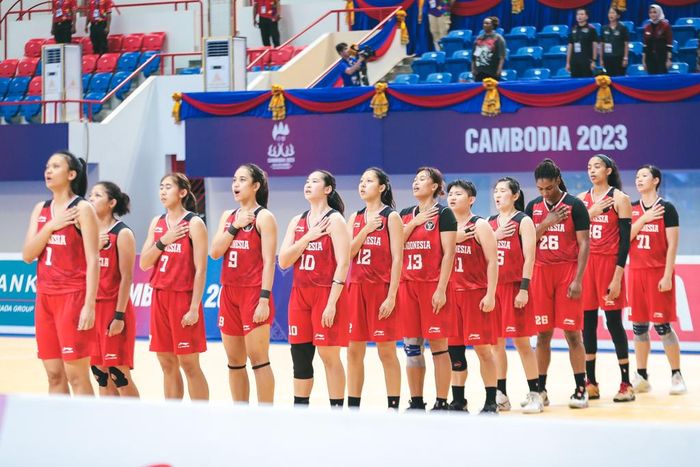 Timnas bola basket putri Indonesia pada SEA Games 2023 Kamboja.