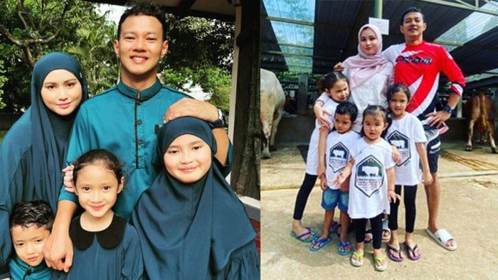 Hardi Fadhillah bersama istri, Kiki Azhari, dan anak-anaknya
 