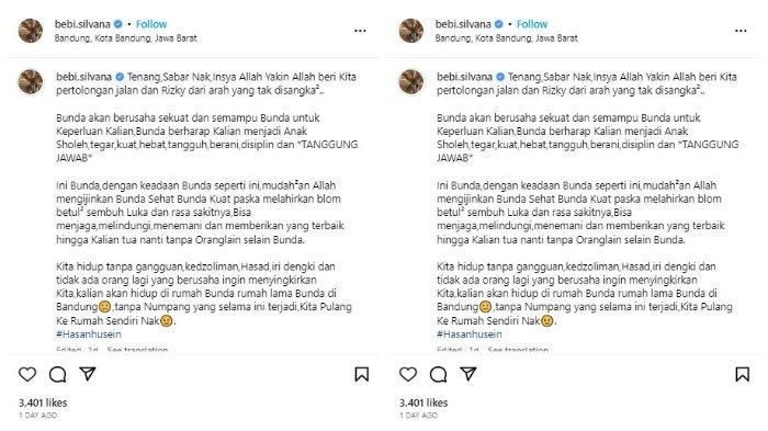 Istri Opick, Bebi Silvana, isyaratkan pisah rumah dengan sang suami