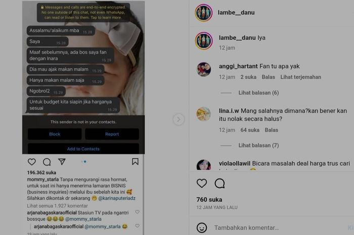 Inara Rusli bongkar ajakan makan malam dari bos besar