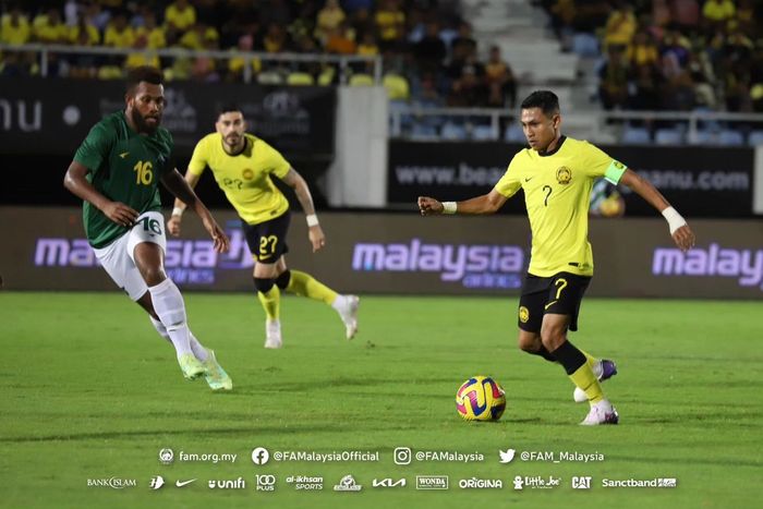 Penampilan Kapten Timnas Malaysia, Faisal Halim pada laga lawan Kepulauan Solomon di Stadion Sultan Mizan Zainal Abidin, Trengganu, Rabu (14/6/2023)